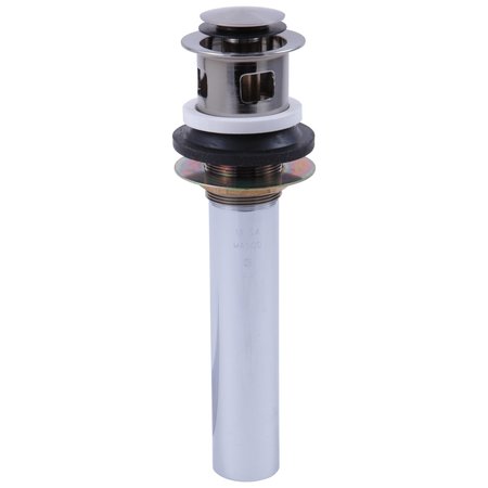 DELTA Delta Push Pop-Up w/Overflow, Stainless 33W576SS